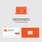 Business logo template for connection, error, internet, lost, internet. Orange Visiting Cards with Brand logo template