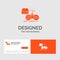 Business logo template for Console, game, gaming, playstation, play. Orange Visiting Cards with Brand logo template