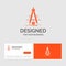 Business logo template for Design, measure, product, refinement, Development. Orange Visiting Cards with Brand logo template