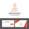Business logo template for Detective, hacker, incognito, spy, thief. Orange Visiting Cards with Brand logo template