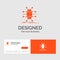 Business logo template for Distribution, grid, infrastructure, network, smart. Orange Visiting Cards with Brand logo template
