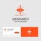 Business logo template for Ecology, monitoring, pollution, research, science. Orange Visiting Cards with Brand logo template