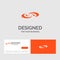 Business logo template for Galaxy, astronomy, planets, system, universe. Orange Visiting Cards with Brand logo template