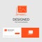 Business logo template for gallery, image, landscape, nature, photo. Orange Visiting Cards with Brand logo template