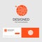 Business logo template for moon, planet, space, squarico, earth. Orange Visiting Cards with Brand logo template