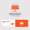 Business logo template for Solar, Panel, Energy, technology, smart city. Orange Visiting Cards with Brand logo template