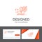 Business logo template for success, user, target, achieve, Growth. Orange Visiting Cards with Brand logo template