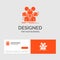 Business logo template for Team, teamwork, Business, Meeting, group. Orange Visiting Cards with Brand logo template