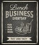 Business lunch poster