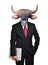 Business man with animal head isolated