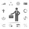 business man with a diplomat icon. Finance icons universal set for web and mobile