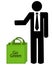 Business man with eco bag