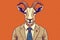 business man with goat head