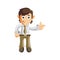 Business man Hand pointing cartoon character Illustration design creation Isolated