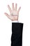 Business man hand success isolated