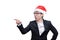 Business man has angry and upset with Christmas festival themes