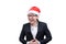 Business man has happy and laughing with Christmas festival them