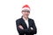 Business man has happy and smiling with Christmas festival theme