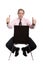 Business man sitting on a chair