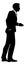 Business Man In Suit Silhouette Person