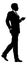 Business Man In Suit Silhouette Person