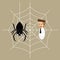 Business man is trapped in the spider\'s web