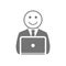 Business man vector icon symbol, office, communication