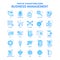 Business Management Blue Tone Icon Pack - 25 Icon Sets