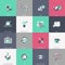 Business, management, finances, education and technology icon set. Colorful universal icon set for websites and mobile application