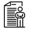 Business management life skill icon, outline style