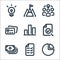 Business and management line icons. linear set. quality vector line set such as diagram, list, money, review, chart, debit card,