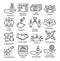 Business management line icons Pack 32