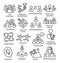 Business management line icons Pack 33