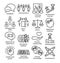 Business management line icons Pack 34