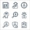 business marketing line icons. linear set. quality vector line set such as business report, authentication, find, opportunity,