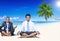 Business Meditation Summer Leisure Beach Concept