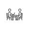 Business meeting line icon