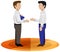 Business men shaking hands