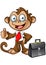 Business Monkey Character - Thumbs Up