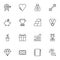 Business motivation line icons set