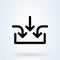 Business multiple inputs icon. Aggregate inputs symbol. Business process illustration