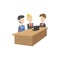 Business negotiations icon, cartoon style