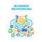 Business Networking Structure Vector Concept Color
