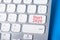 Business New Year concept - keyboard with message Start 2020 year