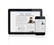 Business news at digital tablet and smart phone