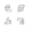 Business occupation linear icons set