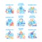 Business Occupation Set Icons Vector Illustrations