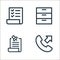 business and office line icons. linear set. quality vector line set such as call out, note, archive