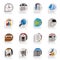 Business and Office Realistic Internet Icons