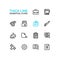 Business, Office - Thick Single Line Icons Set